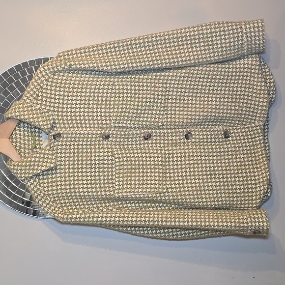 Boden Relaxed Wool Cotton Boucle Tweed Full Button Overshirt Shacket NWOT - Picture 4 of 16